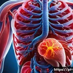 Home 22 장기이식과 면역거부반응 - A highly detailed medical illustration showing the immune system’s response to a transplanted organ ...